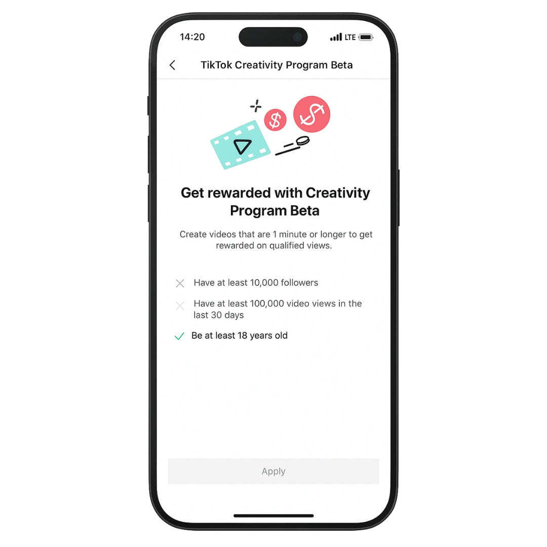 TikTok Creator Rewards Eligible Account